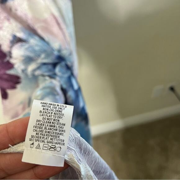 Komarov Corset Back Charmeuse Gown Dress in Bloom Lace Up Back Womens Size XL - Picture 7 of 8